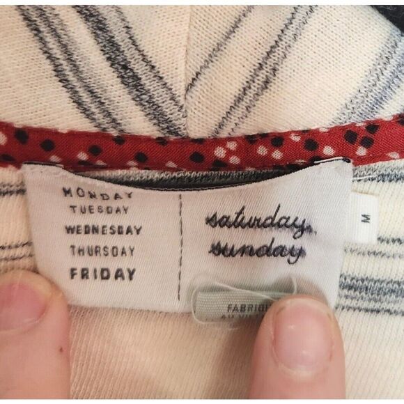 SATURDAY SUNDAY Anthropologie Cardigan Striped Open Long Sleeve Size Medium - Picture 13 of 15